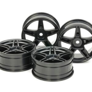 Tamiya 54853 RC Med-Narrow 5-Spoke Wheels Set 24mm-Black