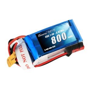 Gens Ace 800mAh 2S1P 7.4V 40C LiPo JST Plug Soft Case