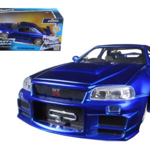 Jada 1/24 "Fast & Furious" Brian's 2002 Nissan Skyline R34 Blue