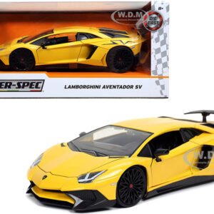 Jada 1/24 Lamborghini Aventador SV Yellow "Hyper-Spec"