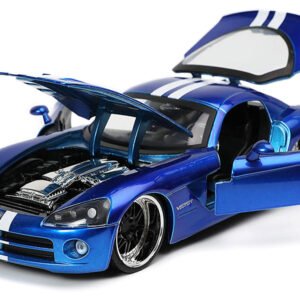 Jada 1/24 2008 Dodge Viper SRT 10 Candy Blue with White Stripes "Bigtime Muscle" Series