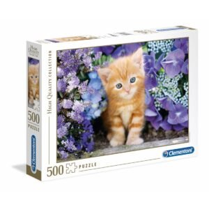 Clementoni 500PC HQC -GATTINO ROSSO GINGER CAT IN FLOWERS