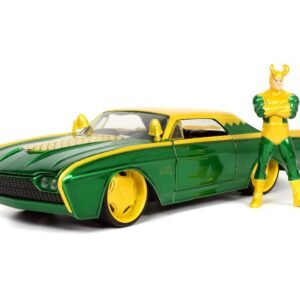 Jada 1/24 "Hollywood Rides" Marvel 1963 Thunderbird with LOKI