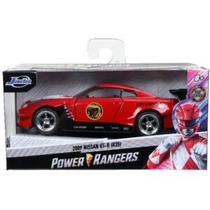 Jada 1/32 "Hollywood Rides" 2009 Nissan GT-R (Red Ranger Theme)