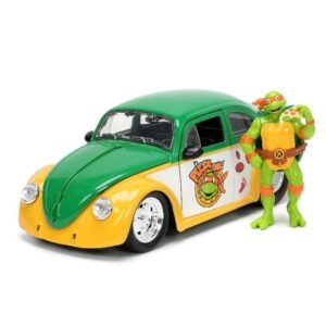 Jada 1/24 "Hollywood Rides" TMNT 1959 VW Beetle w/ Michelangelo