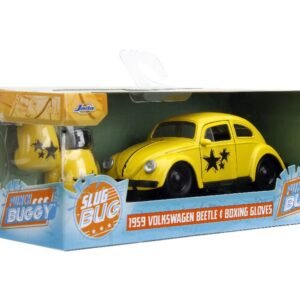 Jada 1/32 "PUNCH BUGGY" 1959 VW Beetle W/Boxing Gloves - Yellow