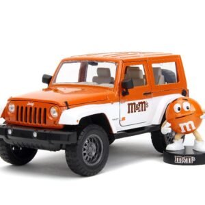 Jada 1/24 "Hollywood Rides" 2007 Jeep Wrangler with Orange M&M
