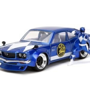 Jada 1/24 "Hollywood Rides" 1974 Mazda RX-3 with Blue Ranger