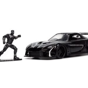 Jada 1/32 "Hollywood Rides" Marvel 1993 Mazda RX7 w/Blk Panther